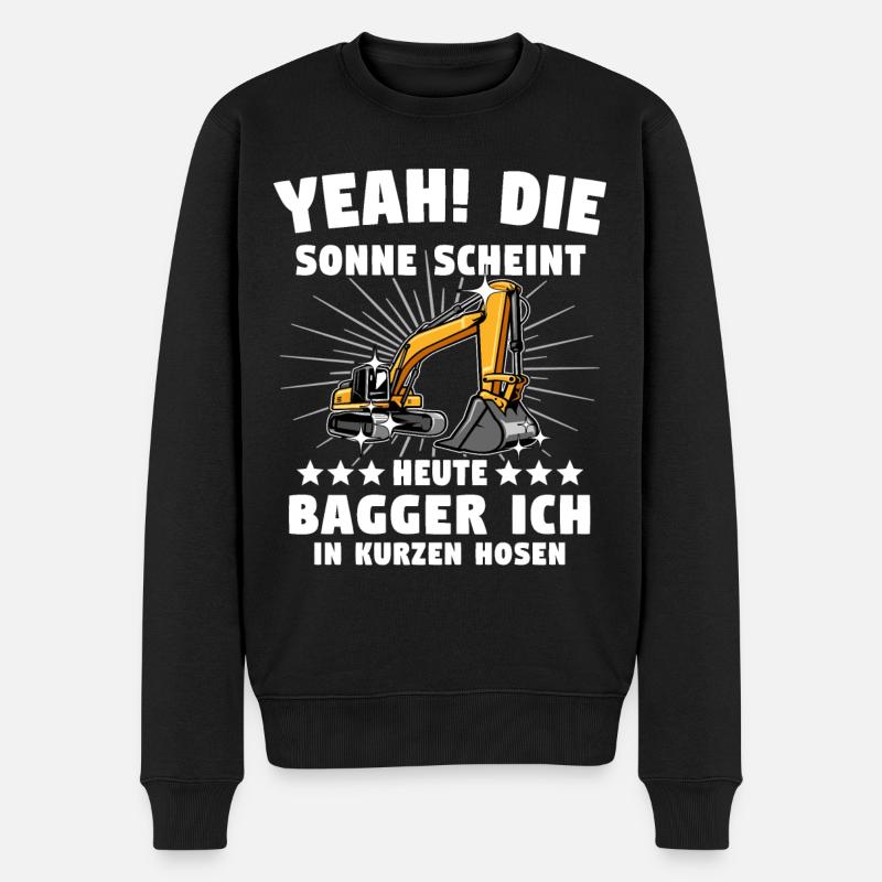 Baggerführer Baggerfahrer - Männer Premium Bio Pullover - Schwarz