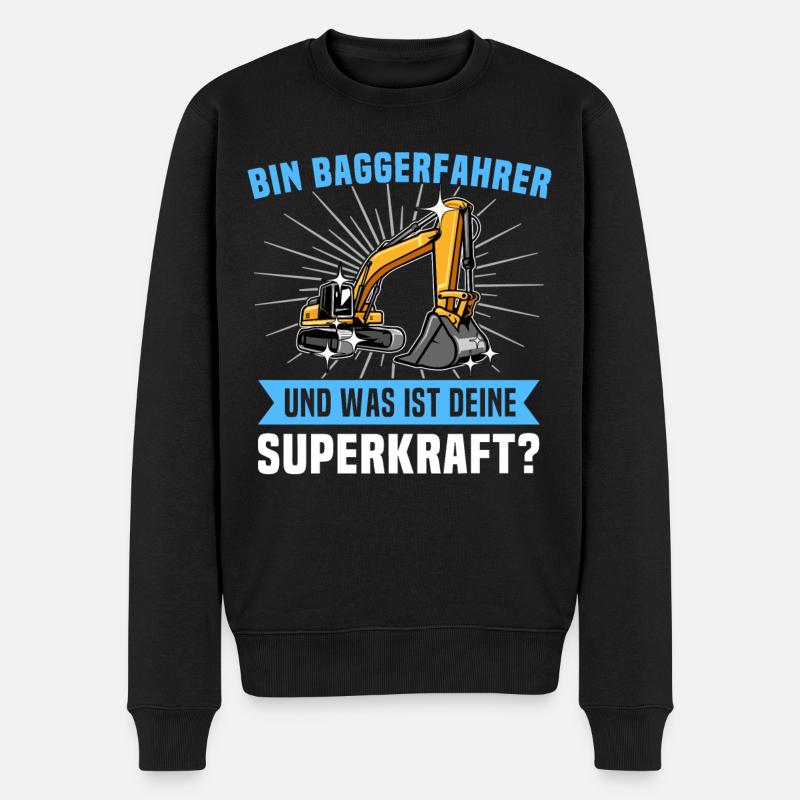Baggerführer Baggerfahrer - Männer Premium Bio Pullover - Schwarz
