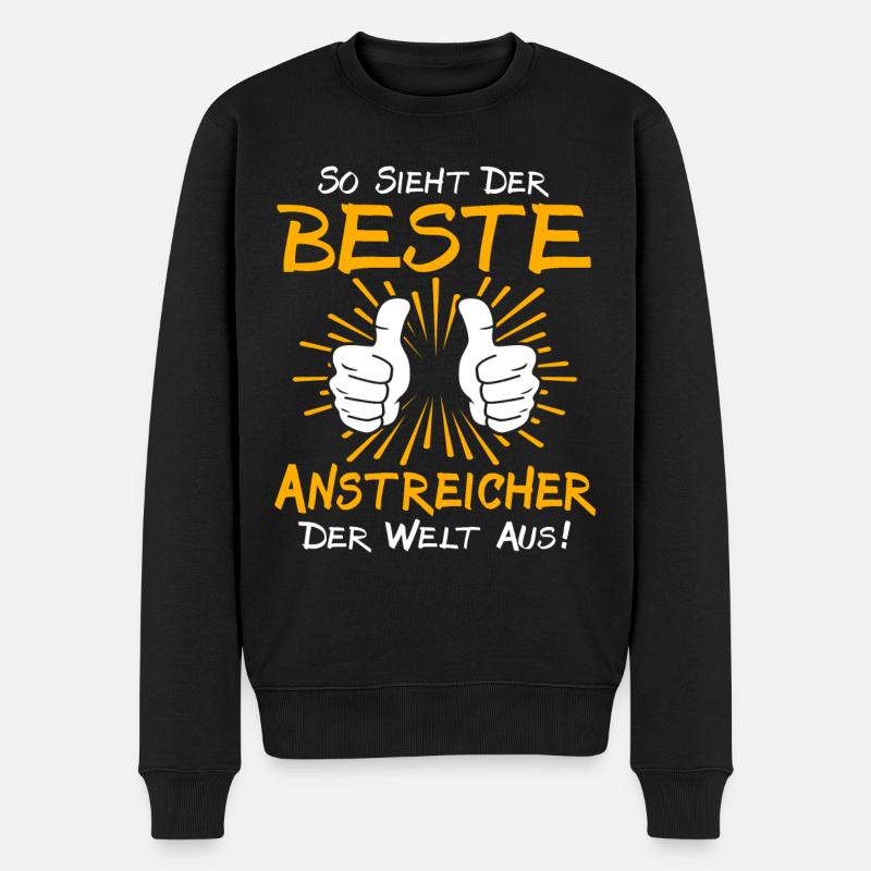 Anstreicher Geschenk - Männer Premium Bio Pullover - Schwarz