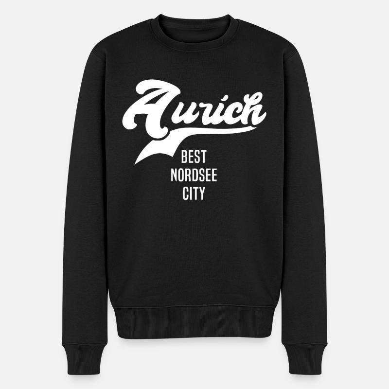 Aurich Sprüche - Männer Premium Bio Pullover - Schwarz