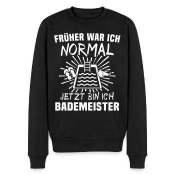 Bademeister - Männer Premium Bio Pullover - Schwarz - Vorne - Nico (187cm)