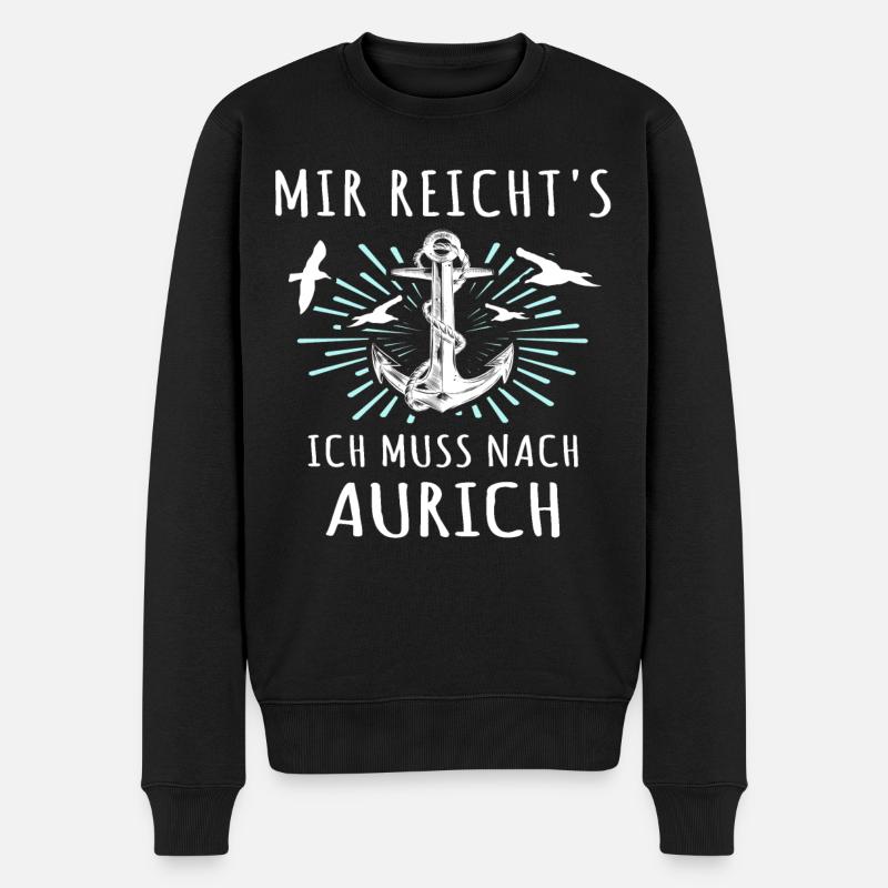 Aurich Sprüche - Männer Premium Bio Pullover - Schwarz