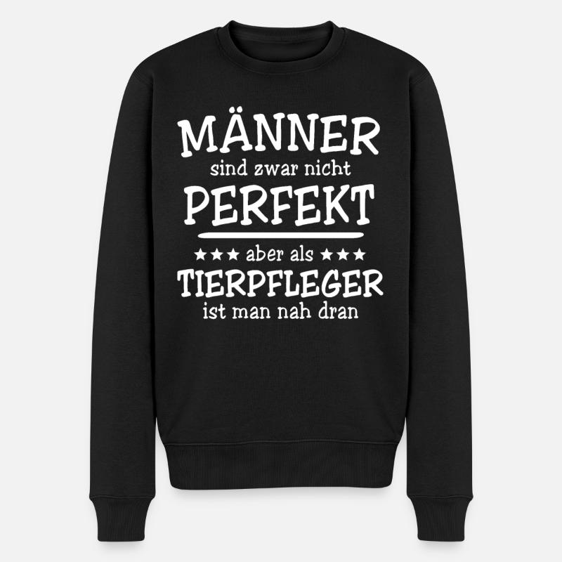 Tierpfleger Männer - Männer Premium Bio Pullover - Schwarz