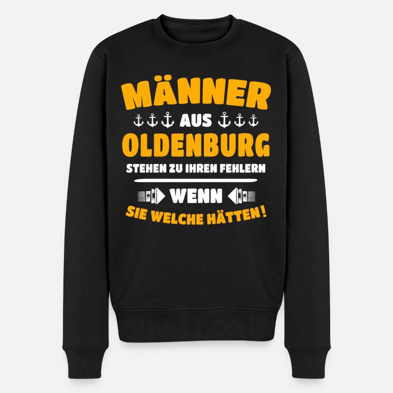 Oldenburger Männer - Männer Premium Bio Pullover - Schwarz