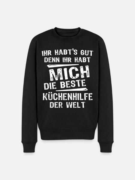 Küchenhilfe - Männer Premium Bio Pullover - Schwarz