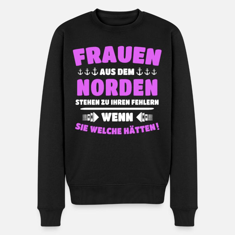 Norden Sprüche Nordener - Männer Premium Bio Pullover - Schwarz