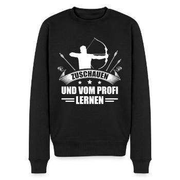 Bogenschießen Zuschauen Lernen Bogenschütze - Männer Premium Bio Pullover - Schwarz - Vorne - Nico (187cm)