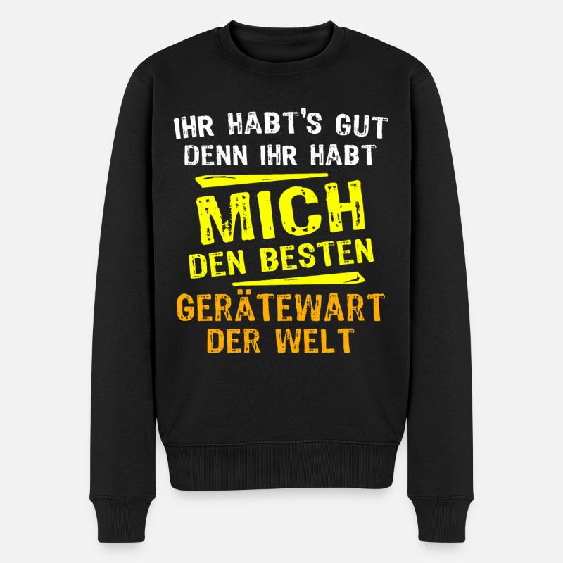 Gerätewart Geschenk - Männer Premium Bio Pullover - Schwarz