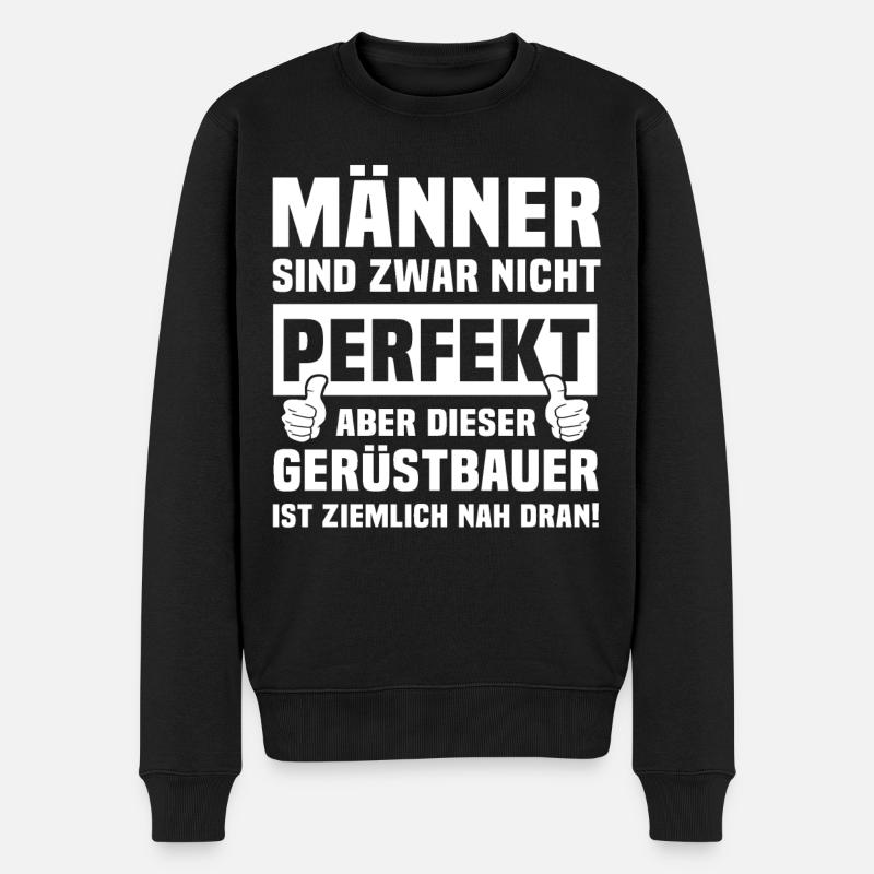 Gerüstbauer - Männer Premium Bio Pullover - Schwarz