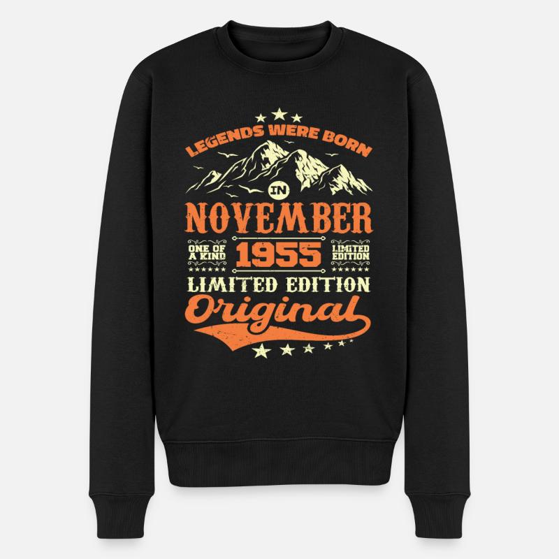 Legendär seit November 1955 - limitierte Auflage - Männer Premium Bio Pullover - Schwarz