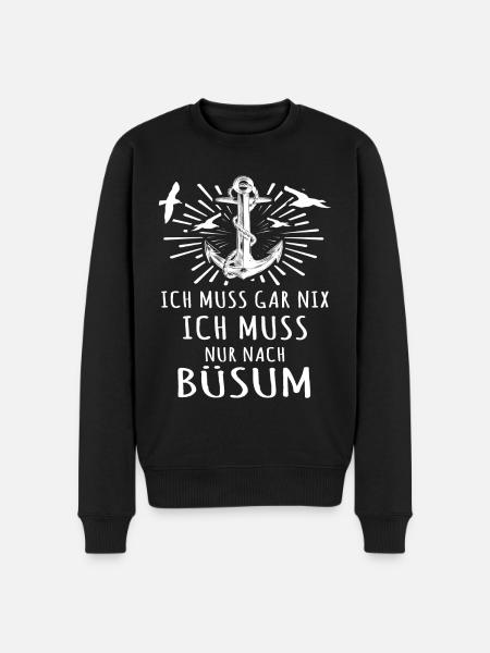 Büsum Büsumer - Männer Premium Bio Pullover - Schwarz