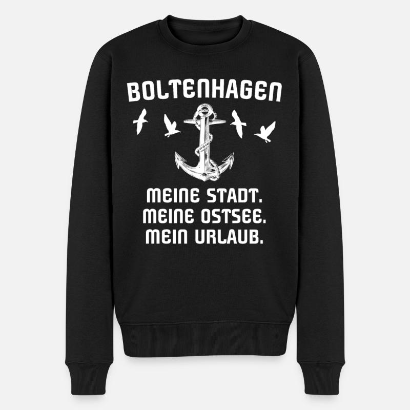 Boltenhagen - Männer Premium Bio Pullover - Schwarz