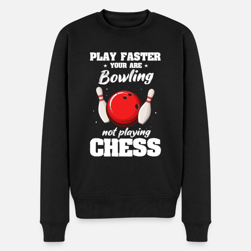 Bowling Player - Männer Premium Bio Pullover - Schwarz
