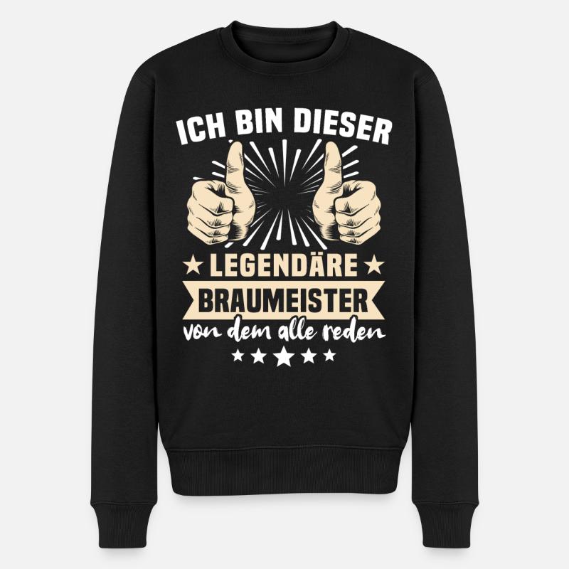 Braumeister Sprüche - Männer Premium Bio Pullover - Schwarz