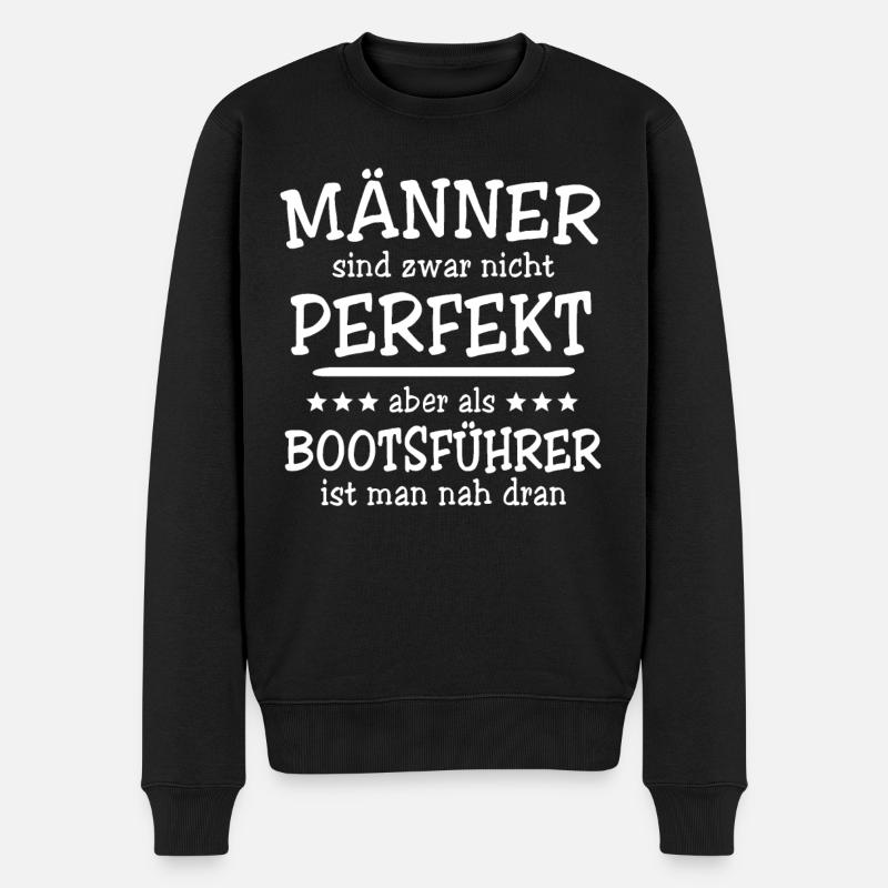 Bootsführer - Männer Premium Bio Pullover - Schwarz