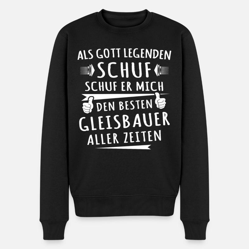Gleisbauer - Männer Premium Bio Pullover - Schwarz