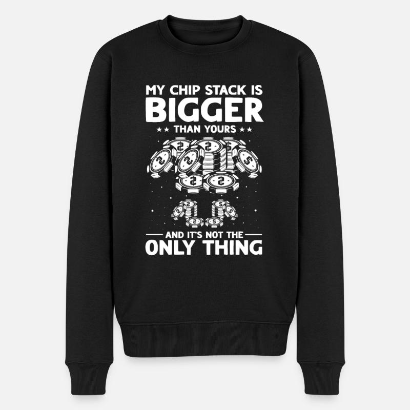 Poker Pokerspieler - Männer Premium Bio Pullover - Schwarz