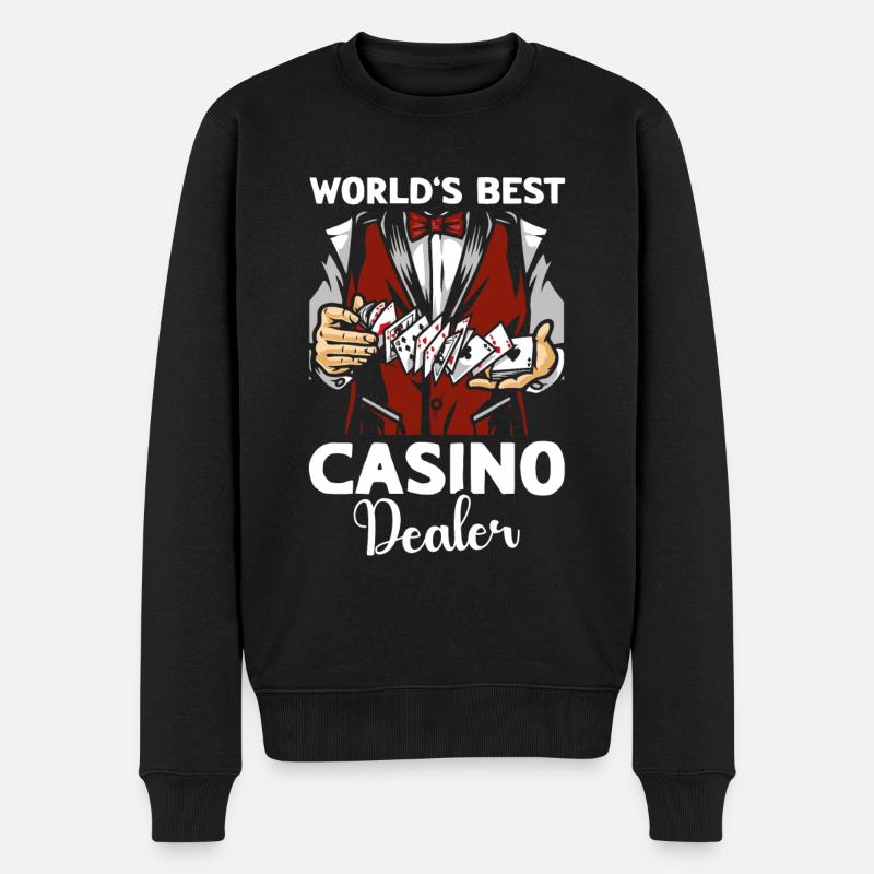 Croupier de casino - Pull Premium bio Homme - noir