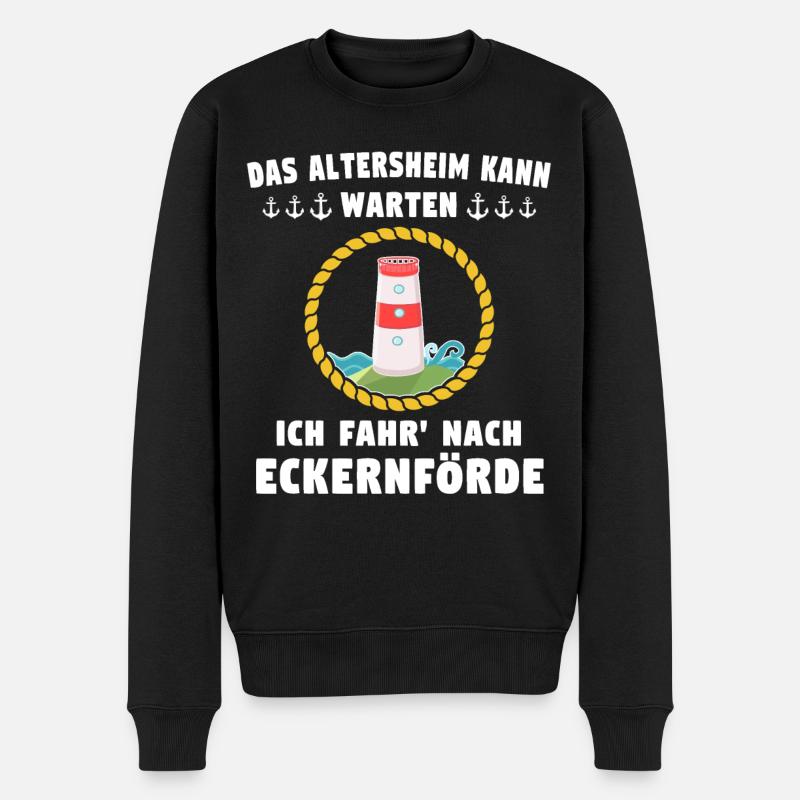 Eckernförde Spruch - Männer Premium Bio Pullover - Schwarz