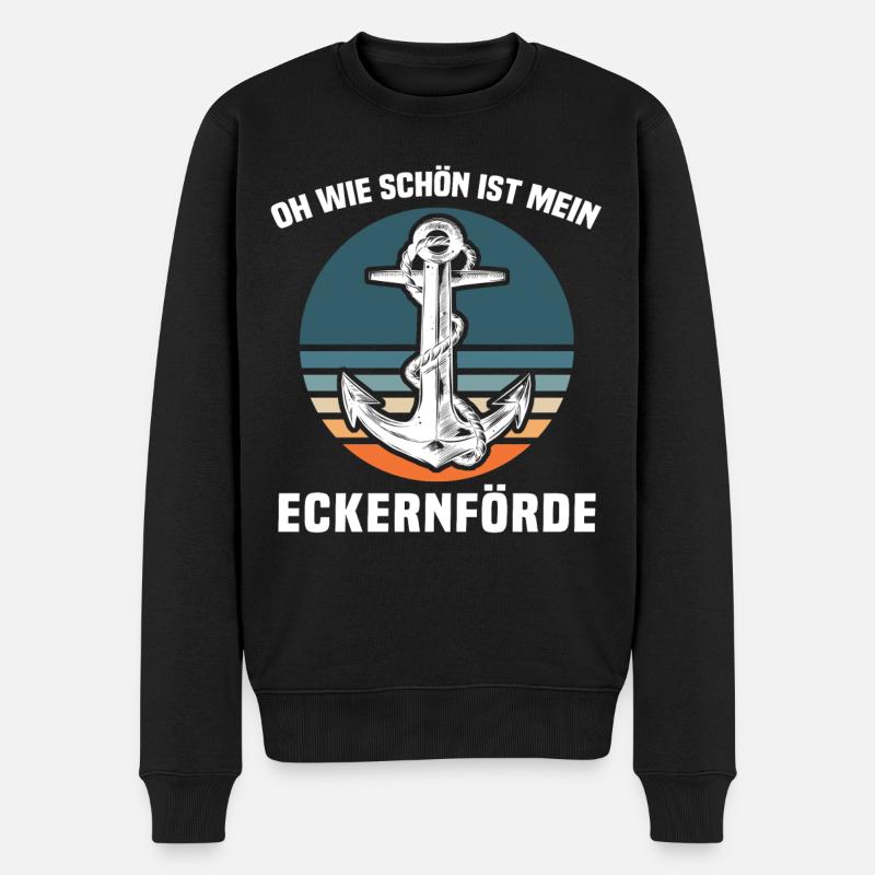 Eckernförde - Männer Premium Bio Pullover - Schwarz