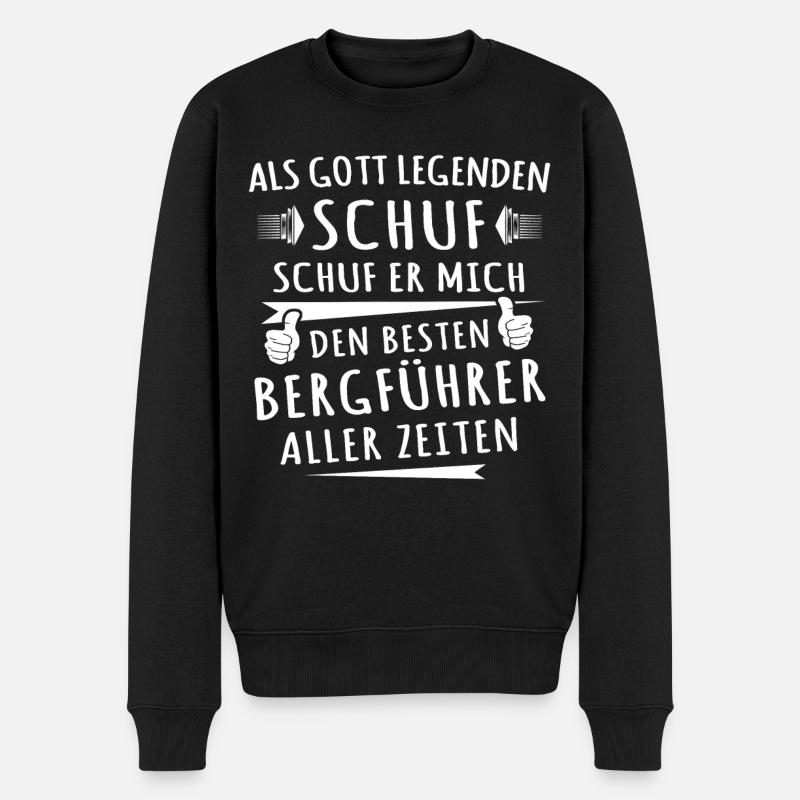 Bergführer - Männer Premium Bio Pullover - Schwarz