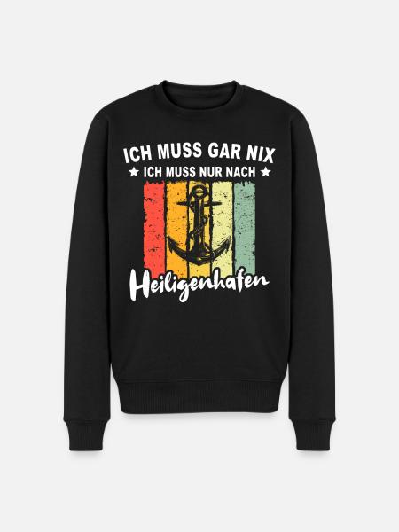 Heiligenhafen - Männer Premium Bio Pullover - Schwarz
