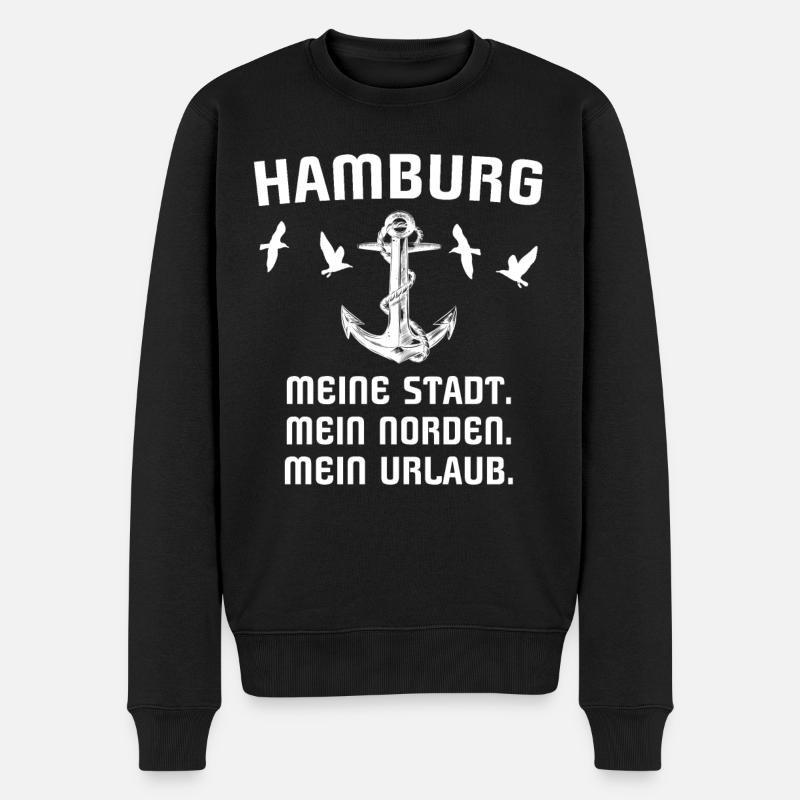 Hambourg Hamburger - Pull Premium bio Homme - noir