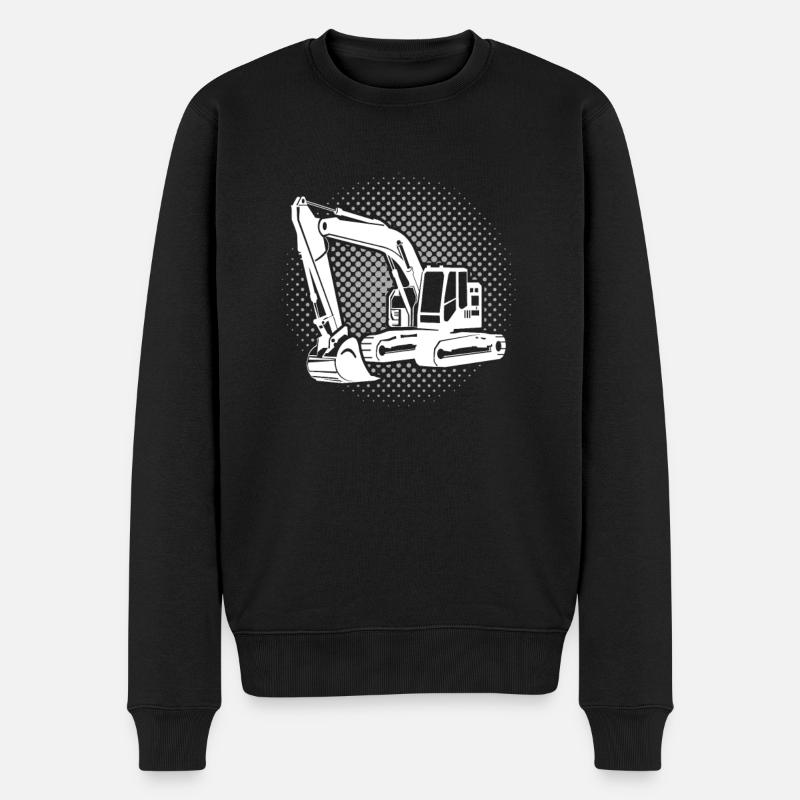 Baggerfuehrer Bagger - Männer Premium Bio Pullover - Schwarz