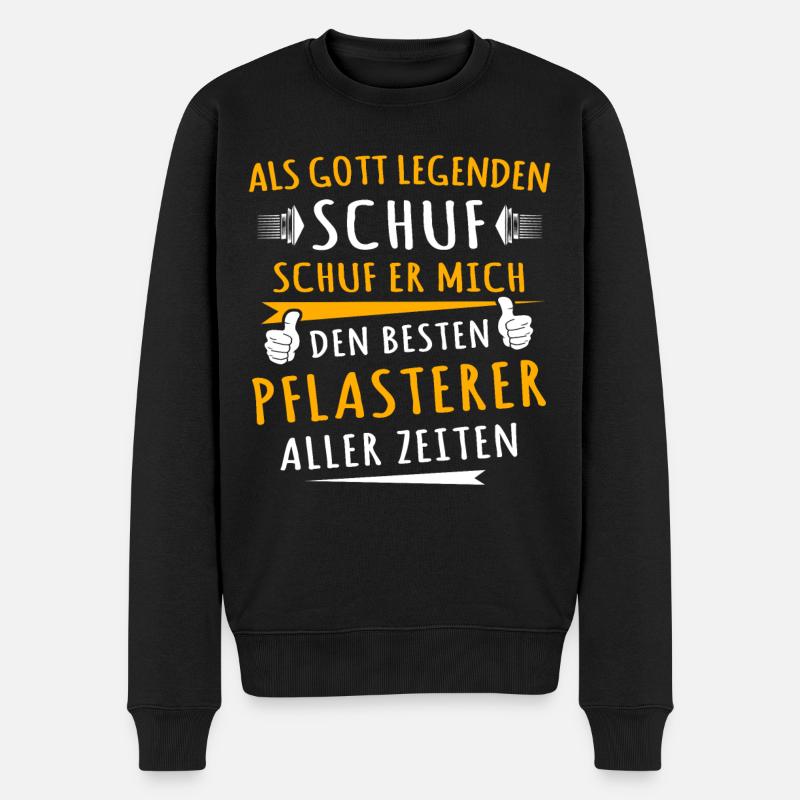 Pflasterer - Männer Premium Bio Pullover - Schwarz