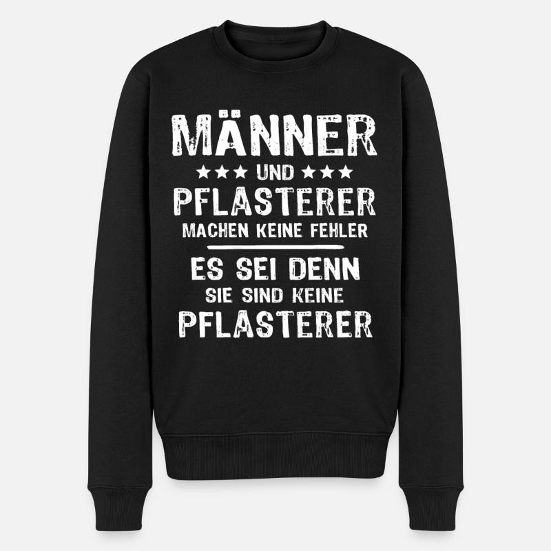 Pflasterer - Männer Premium Bio Pullover - Schwarz