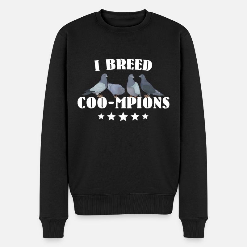 Colombophiles Élevage de pigeons - Pull Premium bio Homme - noir