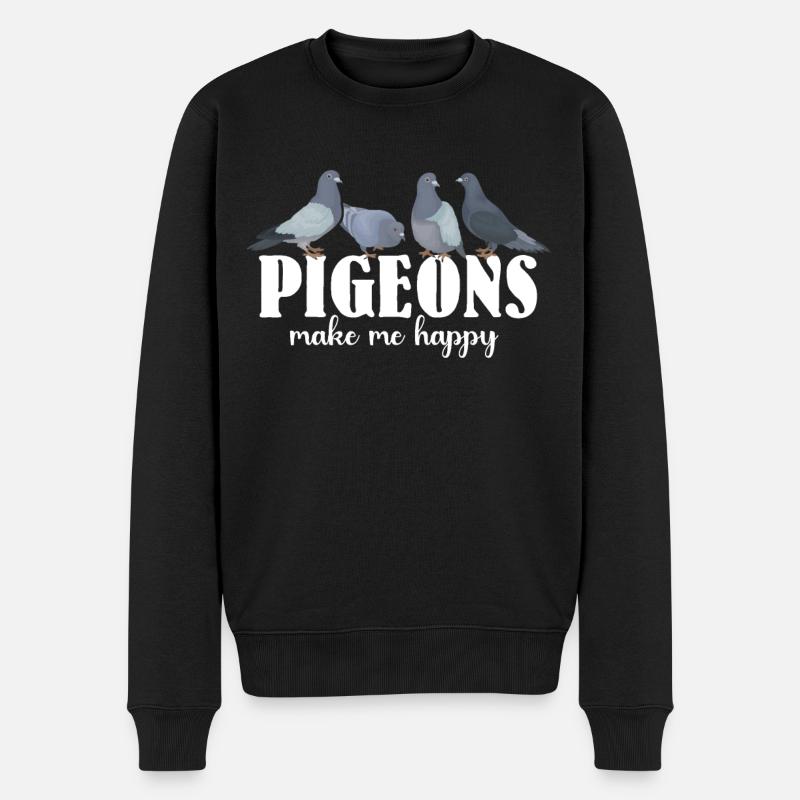 Colombophiles - Pull Premium bio Homme - noir