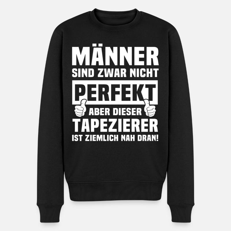 Tapezierer - Männer Premium Bio Pullover - Schwarz