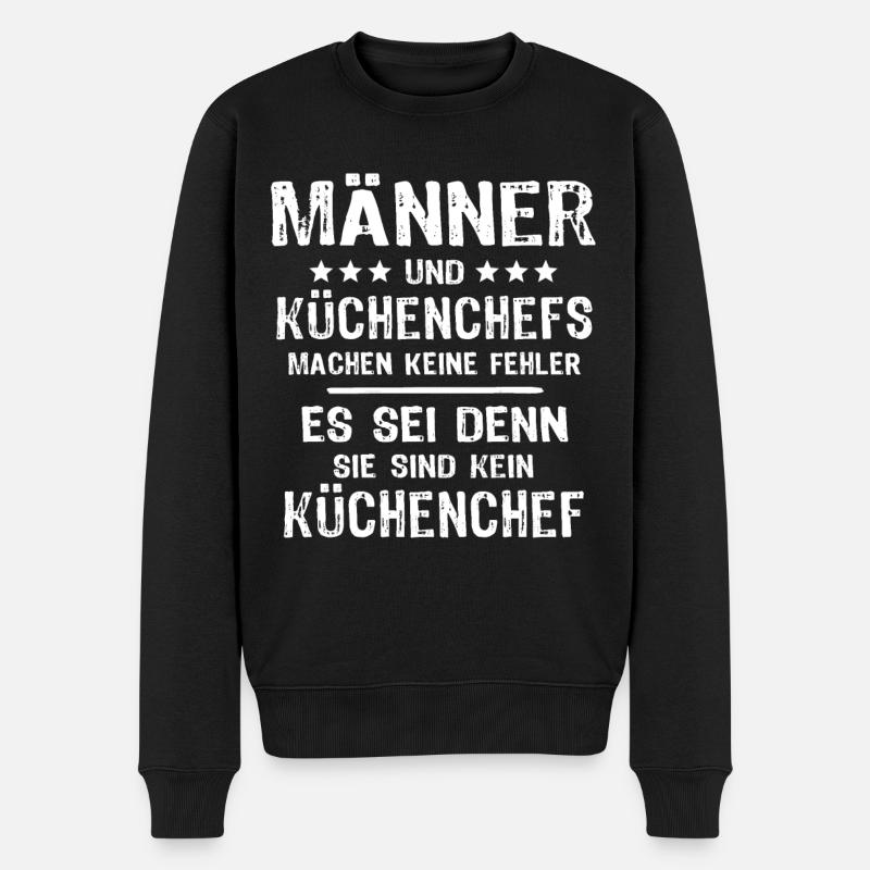 Küchenchef - Männer Premium Bio Pullover - Schwarz