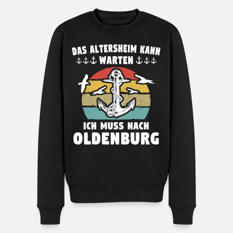 Oldenburg Oldenburger - Männer Premium Bio Pullover - Schwarz