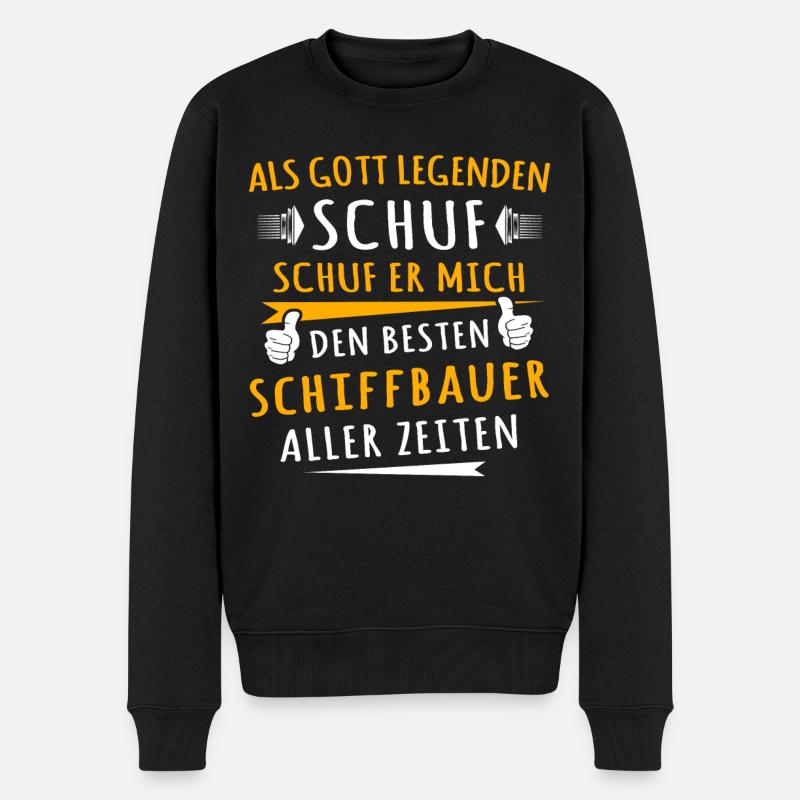 Schiffbauer - Männer Premium Bio Pullover - Schwarz
