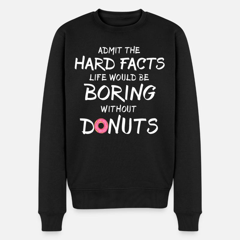 Donut Doughnuts - Männer Premium Bio Pullover - Schwarz