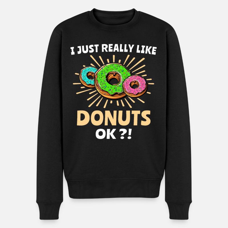 Donut Doughnut - Pull Premium bio Homme - noir