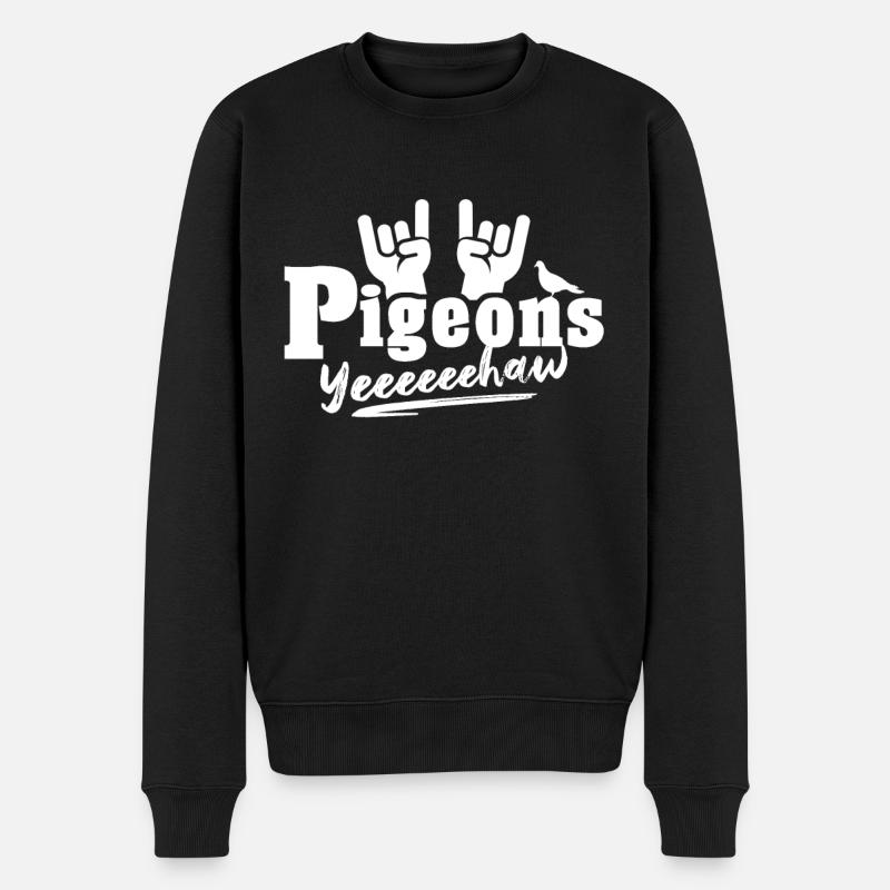 Pigeons colombophiles pigeons - Pull Premium bio Homme - noir