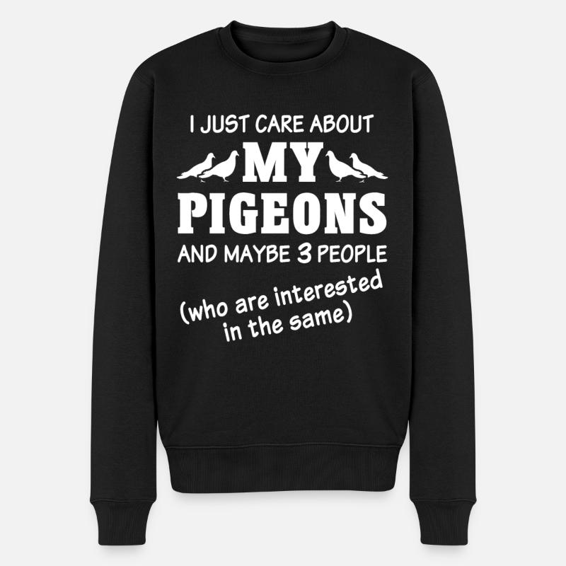 Pigeons colombophiles pigeons - Pull Premium bio Homme - noir