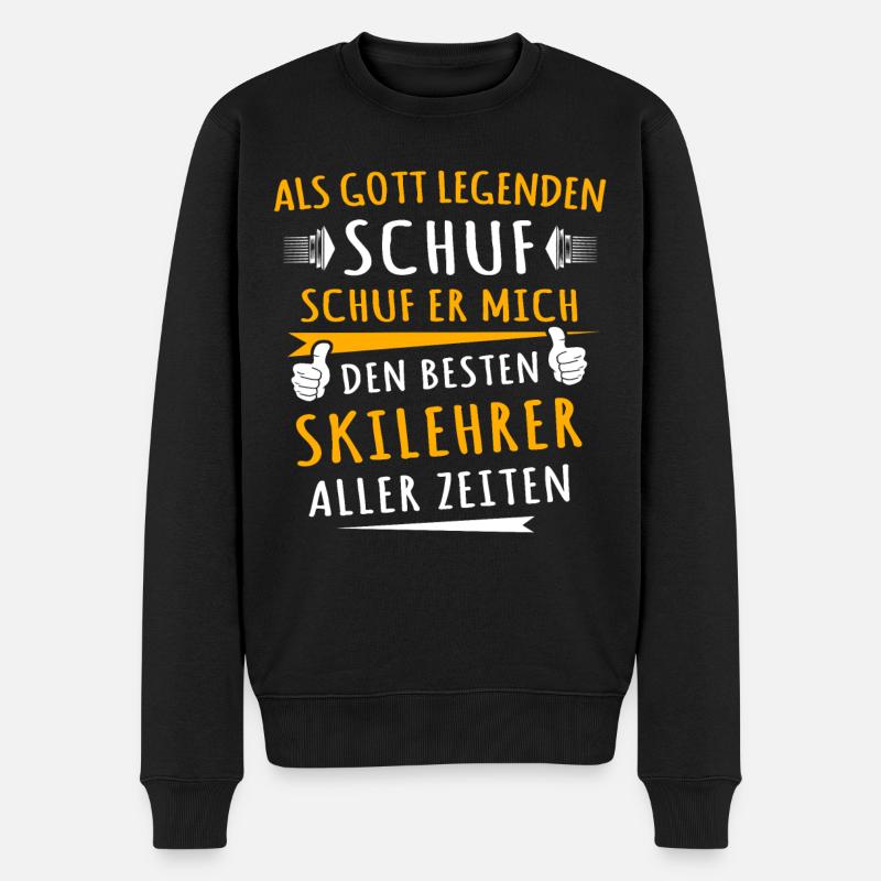 Skilehrer - Männer Premium Bio Pullover - Schwarz
