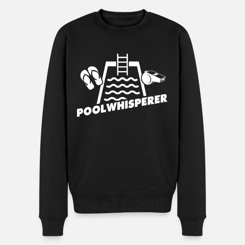Schwimmmeister Bademeister - Männer Premium Bio Pullover - Schwarz