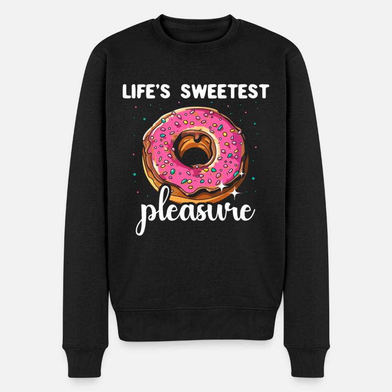 Donut Doughnut - Männer Premium Bio Pullover - Schwarz