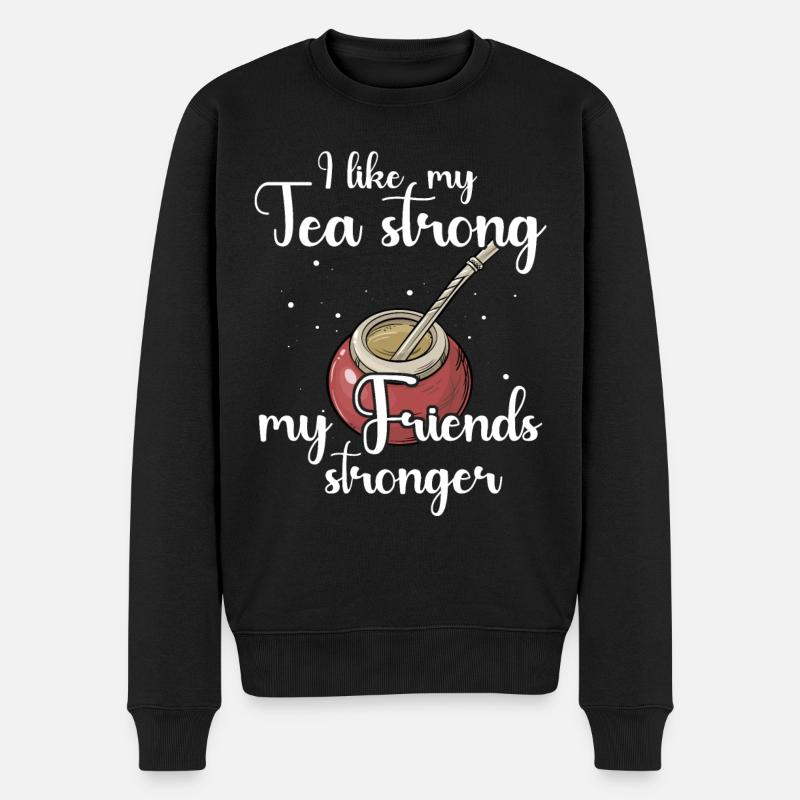 Mate Tee Yerba Teetrinker - Männer Premium Bio Pullover - Schwarz