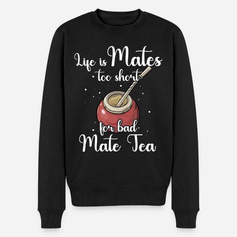 Thé Yerba mate - Pull Premium bio Homme - noir
