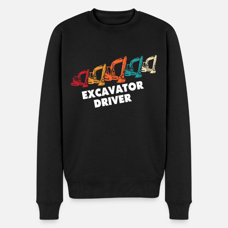 Bagger Liebe Baggerfahrer - Männer Premium Bio Pullover - Schwarz