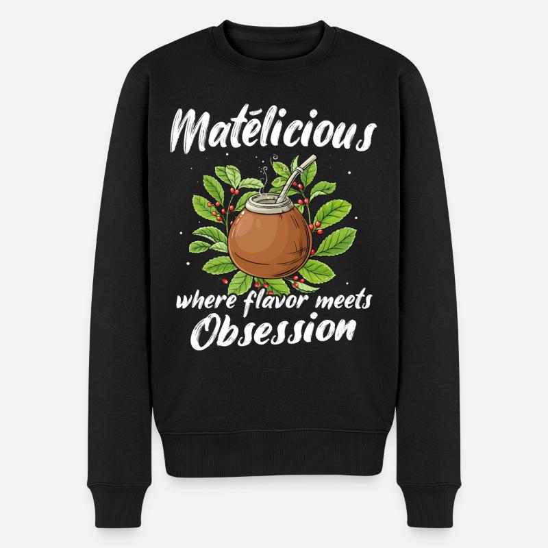 Yerba maté - Pull Premium bio Homme - noir