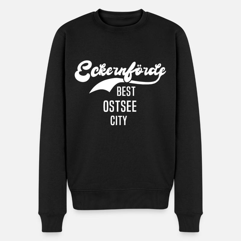 Eckernförde Sprüche - Männer Premium Bio Pullover - Schwarz