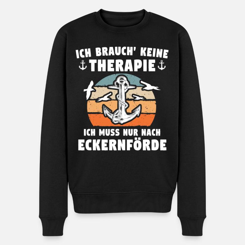 Eckernförde Sprüche - Männer Premium Bio Pullover - Schwarz
