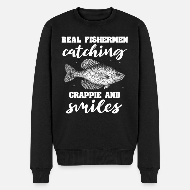 Crappie Fishing - Männer Premium Bio Pullover - Schwarz